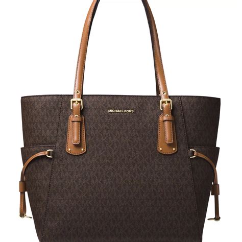 michael kors voyager east west tote brandy|signature sinclair east west tote.